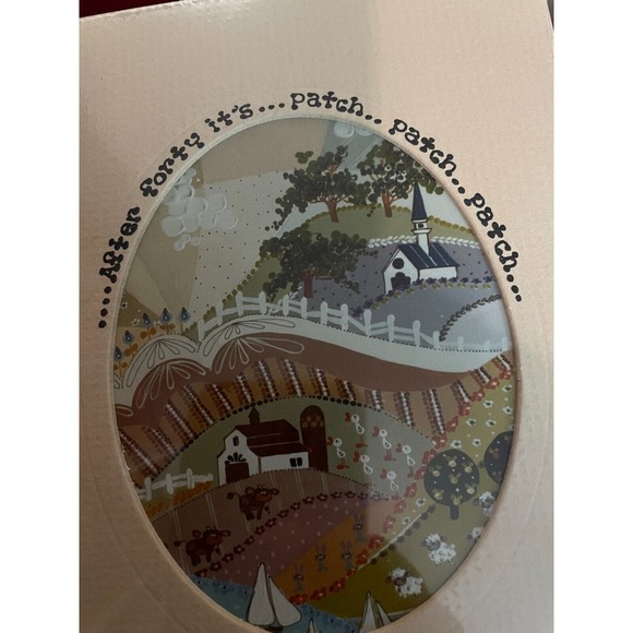 Vtg Roberta McDowell Art Photo Print Matted Boho Patchwork After Forty #169 5x7 - Picture 2 of 5